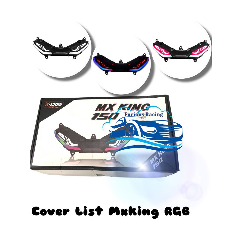 Cover List Yamaha Mx King Multicolor RGB Lampu Depan Mata Gaban Mx King Mx 150 Led Alis Mx King 150 