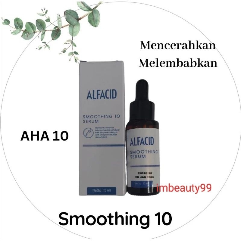 Primaderma Alfacid Smoothing 10 Serum - pemutih pencerah penghalus kulit wajah - Whitening Brighteni