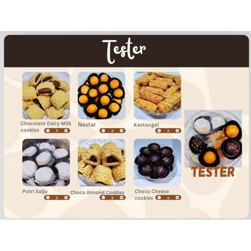 

Tester kue kering, kue kering premium