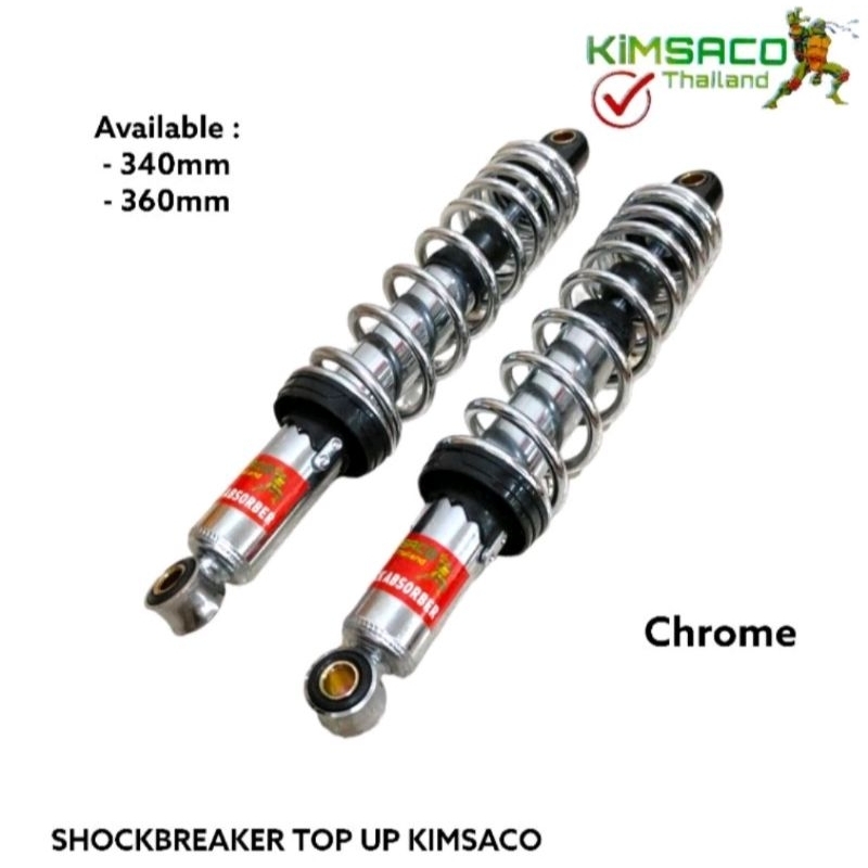 SHOCKBREAKER SHOCK BREAKER SHOK TOP UP CHROME 340MM 360MM UNIVERSAL HONDA