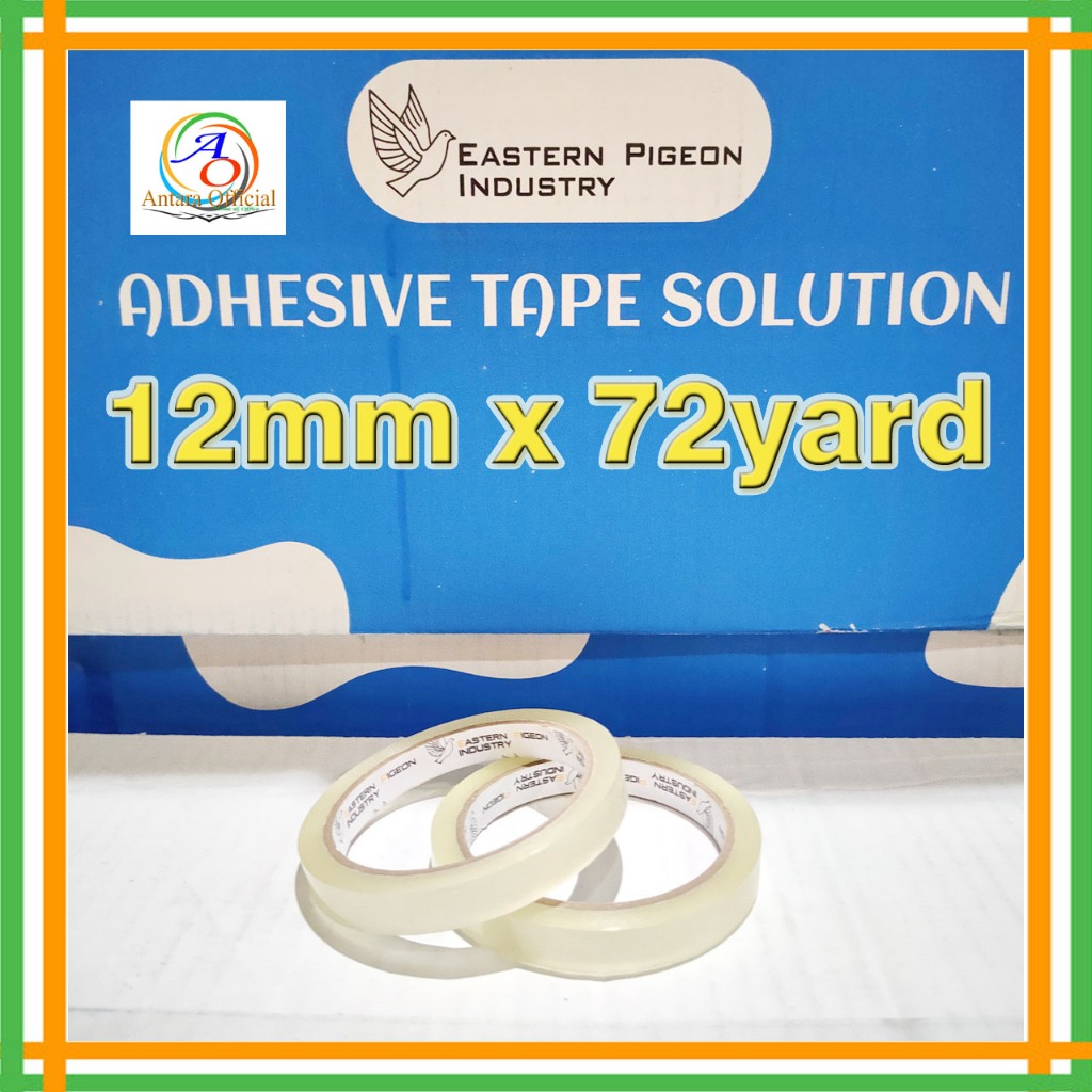 

Lakban 1/2 Inch 12mmx72yard 45 micron Isolasi Selotip Clear Adhesive Tape Lakban Bening Coklat Opp Packing Transparan Super Lengket