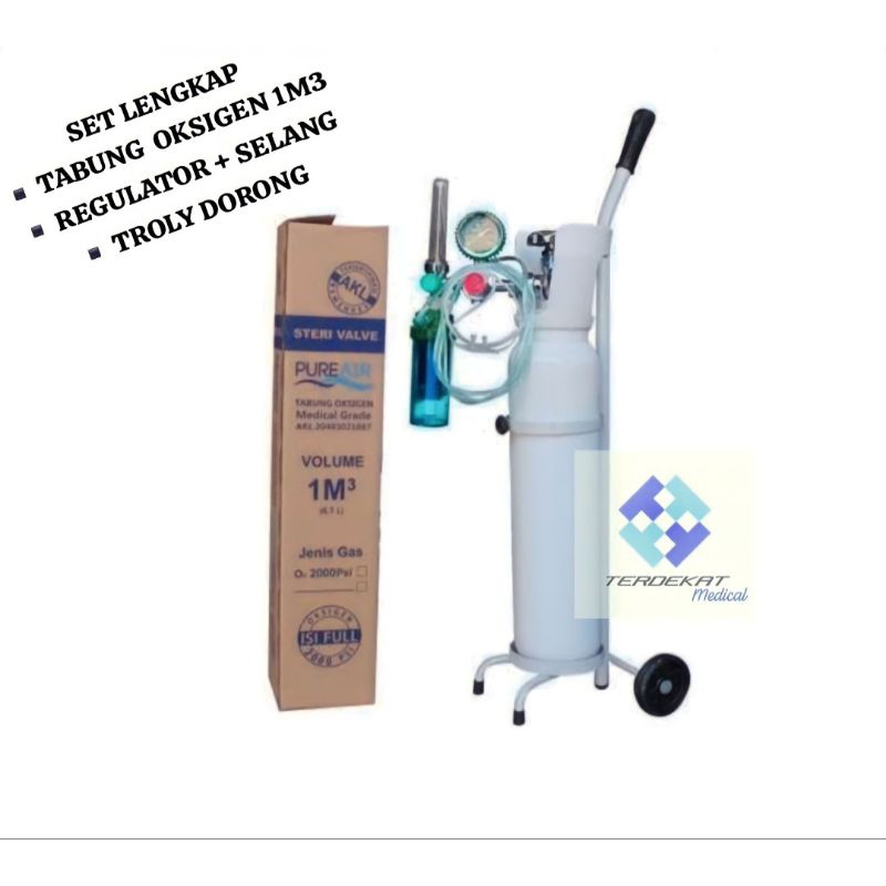 Tabung Oksigen Set Lengkap 'PUREAIR/Tabung Oksigen