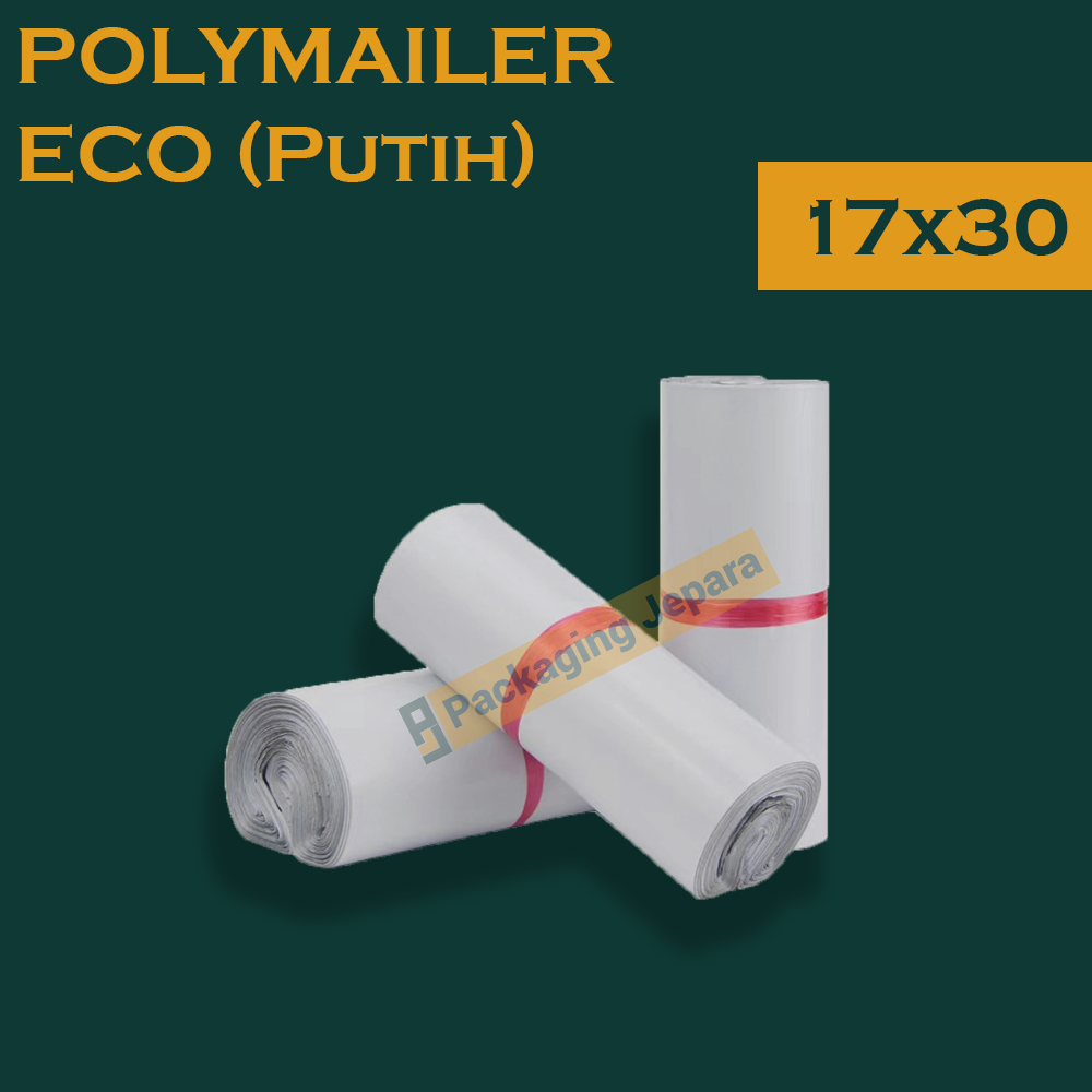 

Polymailer Putih Eco (17x30) Isi 100 Pcs - Polymailer Perekat/Lem