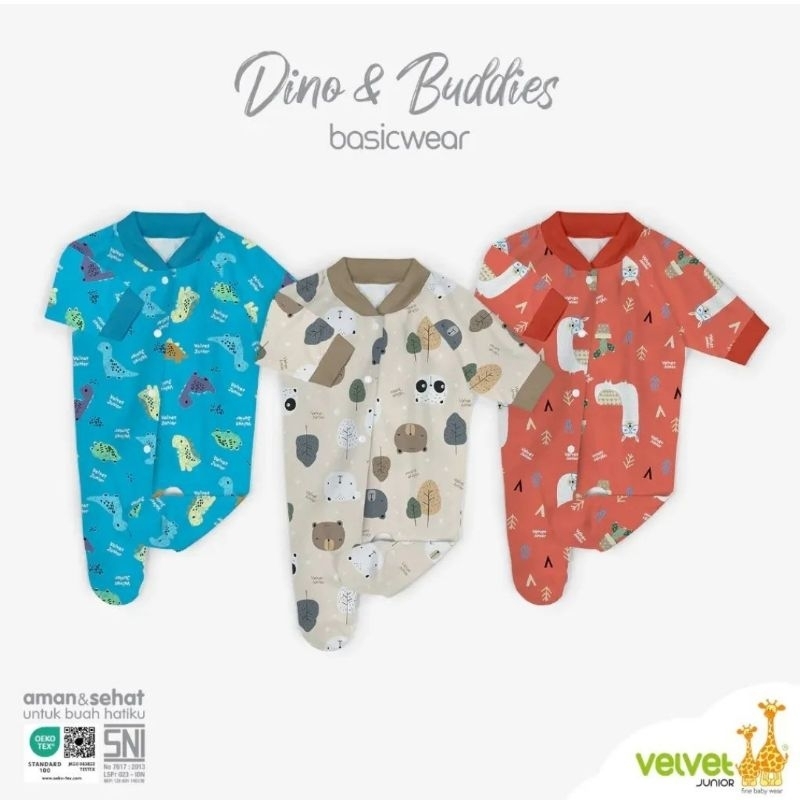 Velvet Jumper Tutup Kaki Newborn