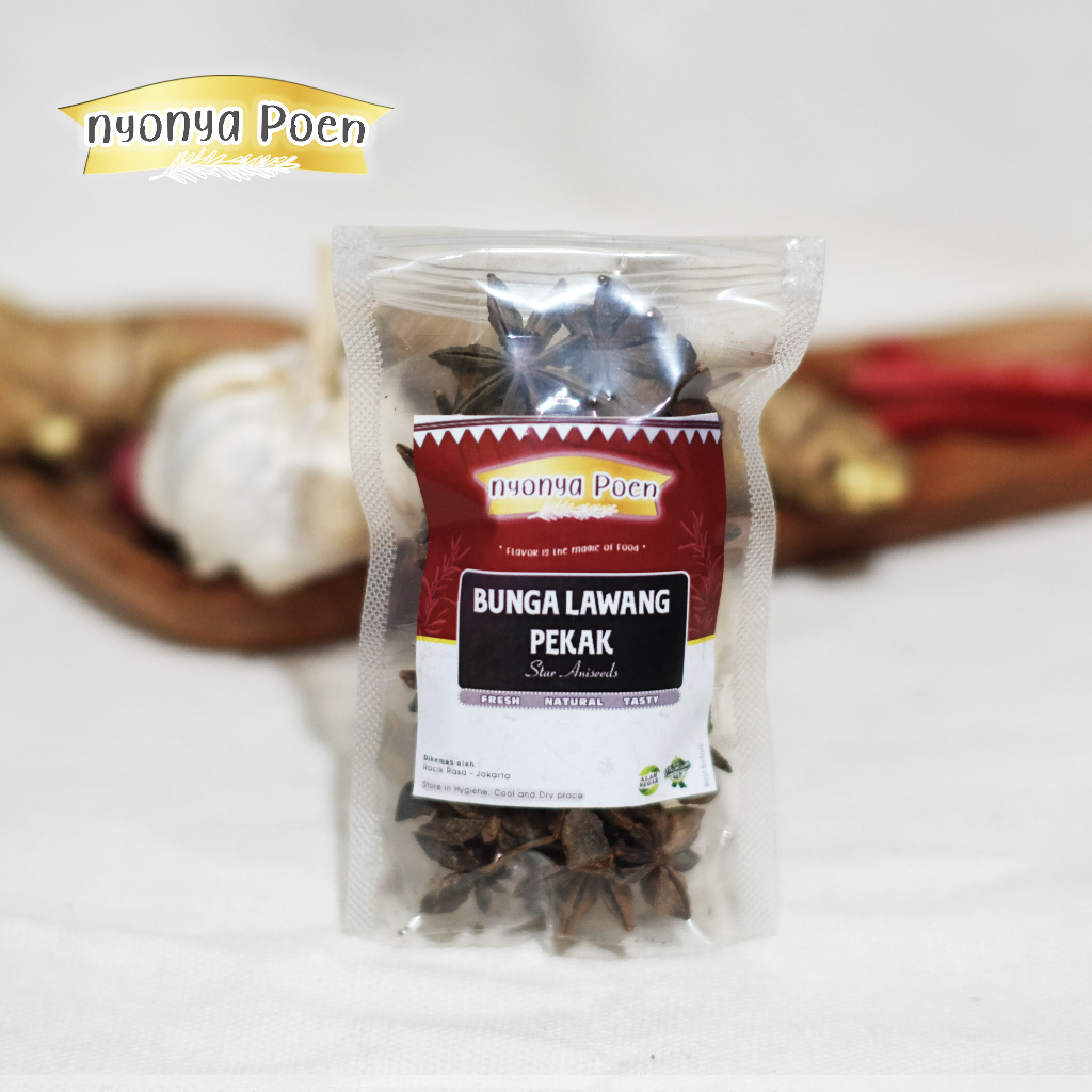 

NYONYA POEN | BUNGA LAWANG PEKAK STAR ANISE UTUH BUMBU MASAK REMPA SEASONING