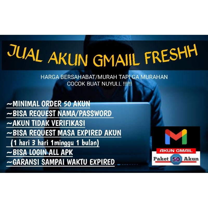 Akun Gmail Fresh Siap Pakai Termurah