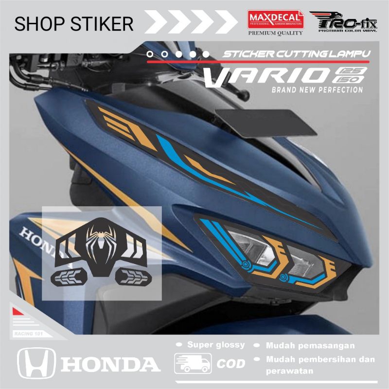 stiker lampu Vario new 125 150 CC | stiker lampu variasi dan alis Vario new 125 150
