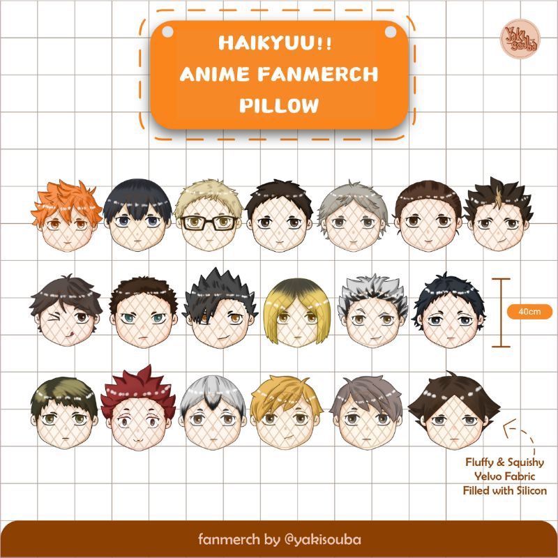 HAIKYUU PILLOW / Bantal Anime Fanmerch Haikyu