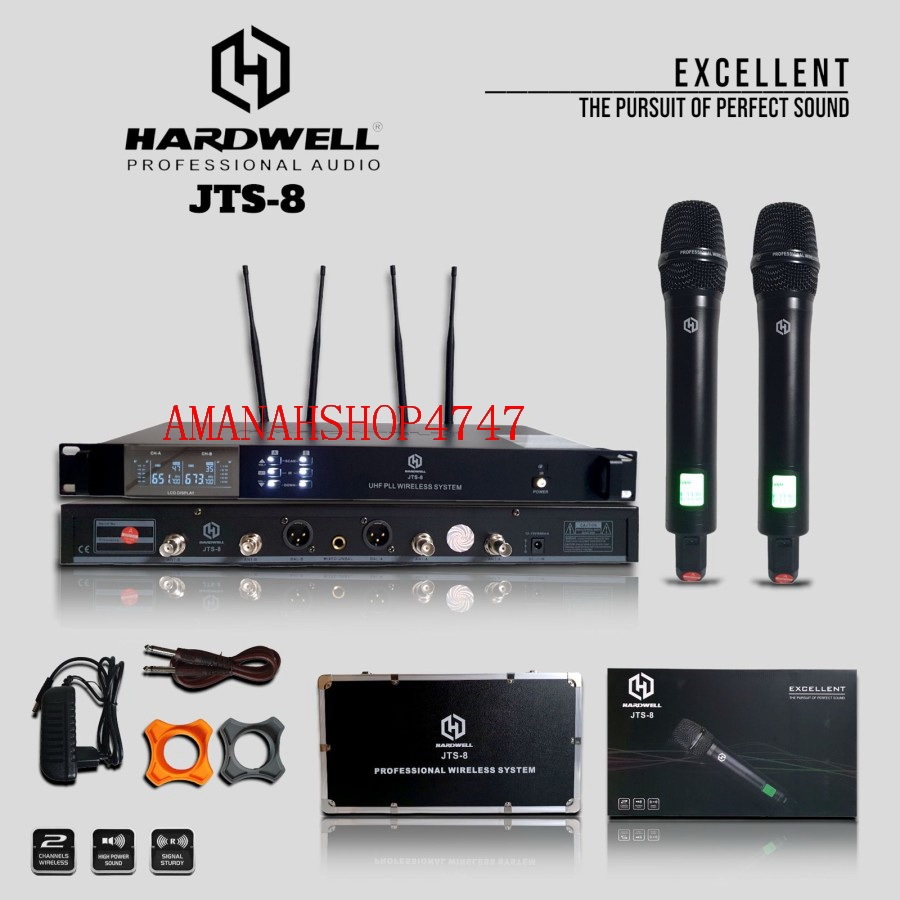 MIC WIRELESS HARDWELL JTS-8 JTS8 JTS 8 MULTI CHANNEL ORIGINAL