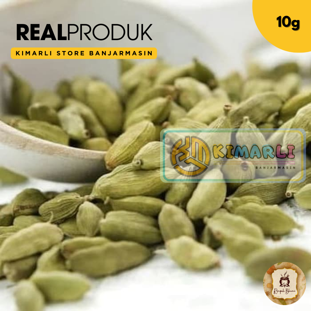 

10g || Kapulaga Arab / Kapulaga Hijau / Kapulaga India / Arab Green Cardamon By. Kimarli store