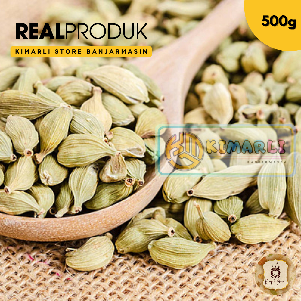 

500g || Kapulaga Arab / Kapulaga Hijau / Kapulaga India / Arab Green Cardamon By. Kimarli store