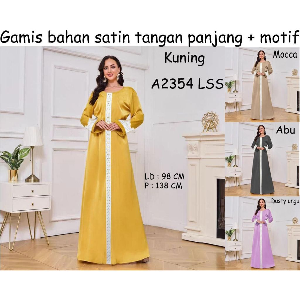 GAMIS MODERN /GAMIS BAHAN  SATIN