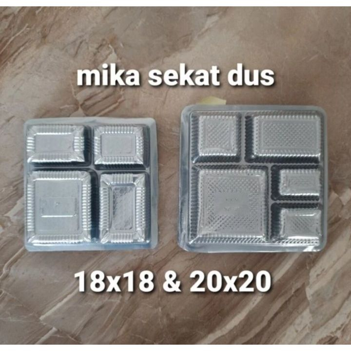 Mika Sekat Nasi Kotak Uk. 18x18 / 20x20 // Mika Nasi/Mika Kotak isi 50pcs