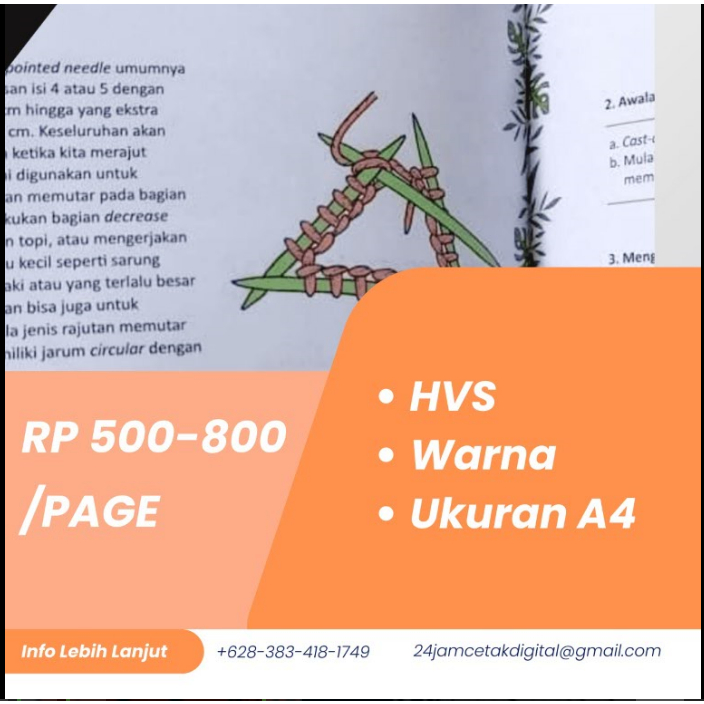

Cetak Buku Digital 24 Jam WARNA A4 Kertas HVS 70 gsm PRINT DOKKUMEN, BUKU, NOVEL, KITAB, DLL MURAH DAN CEPAT