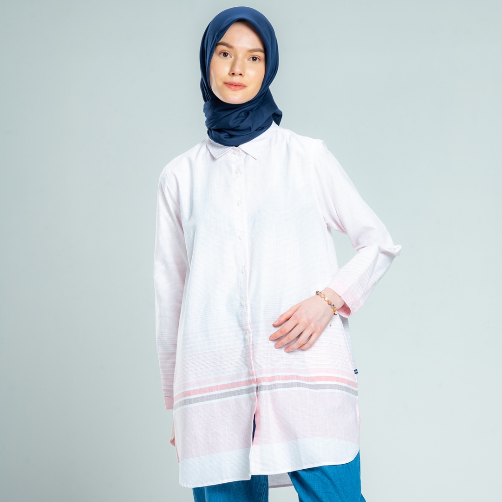 Flamoush Hazema Pink Kemeja Casual Wanita