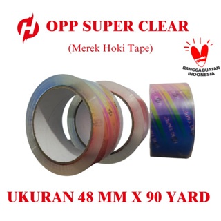 

Lakban bening Super Clear 48mmx90yard coklat Hoki Tape_______023