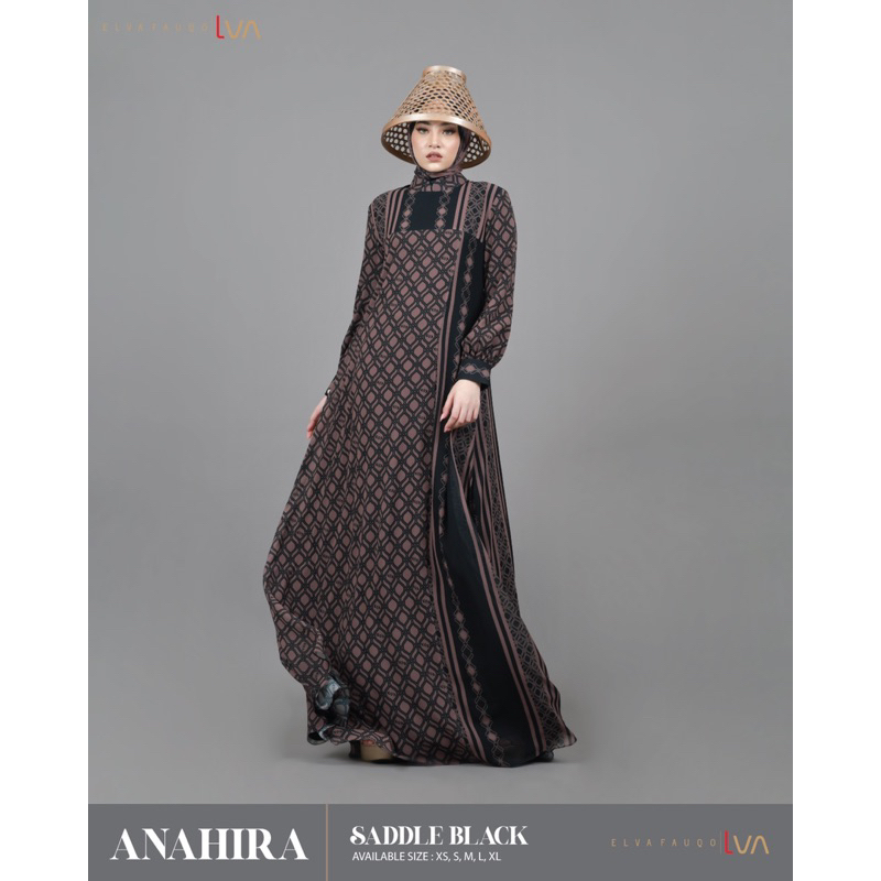 LVA SYARI ABAYA HITAM PRINTING ANAHIRA BY LVA SYARI /ABAYA SIMPEL ELEGANT