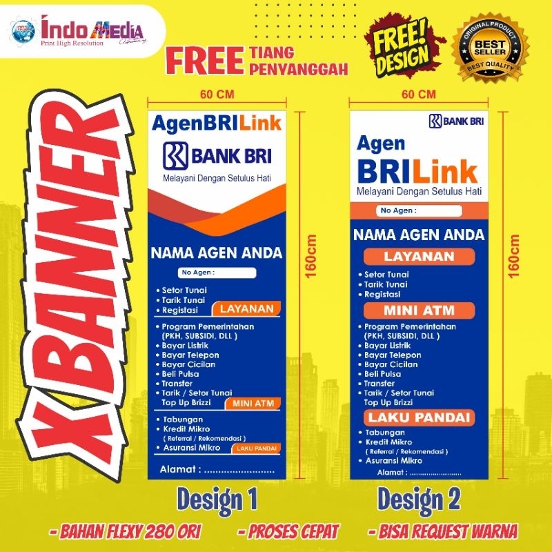 X BANNER BRI LINK / XBANNER BRILINK / X BANER BRI LINK