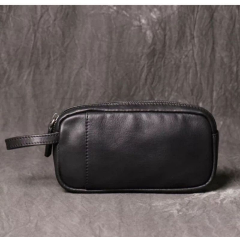 Pouch terbaru pria simple / pouch kulit Zemma Leather