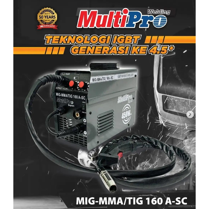 MULTIPRO Mesin Las MIG MMA TIG 160 A-SC Travo Las 450 Watt
