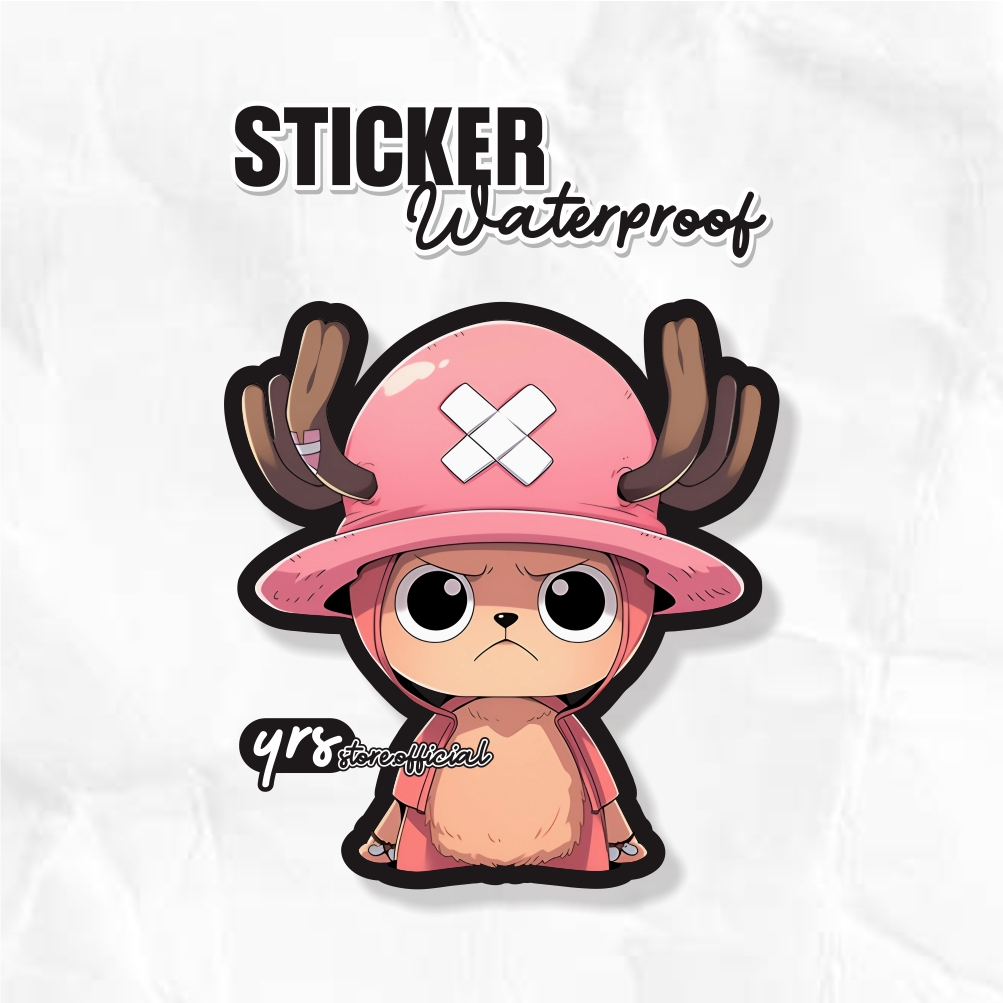 

Sticker Anime Chopper One Piece / Sticker Anime Waterproof ukuran +- 7 x 6,7 cm