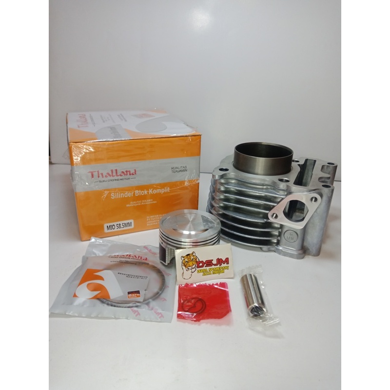 BLOK SEHER BORING ASSY RACING MIO 58.5 KOMPLIT CYINDER KIT BORING MIO 58,5 BORE UP MIO GARNIS SMILE 