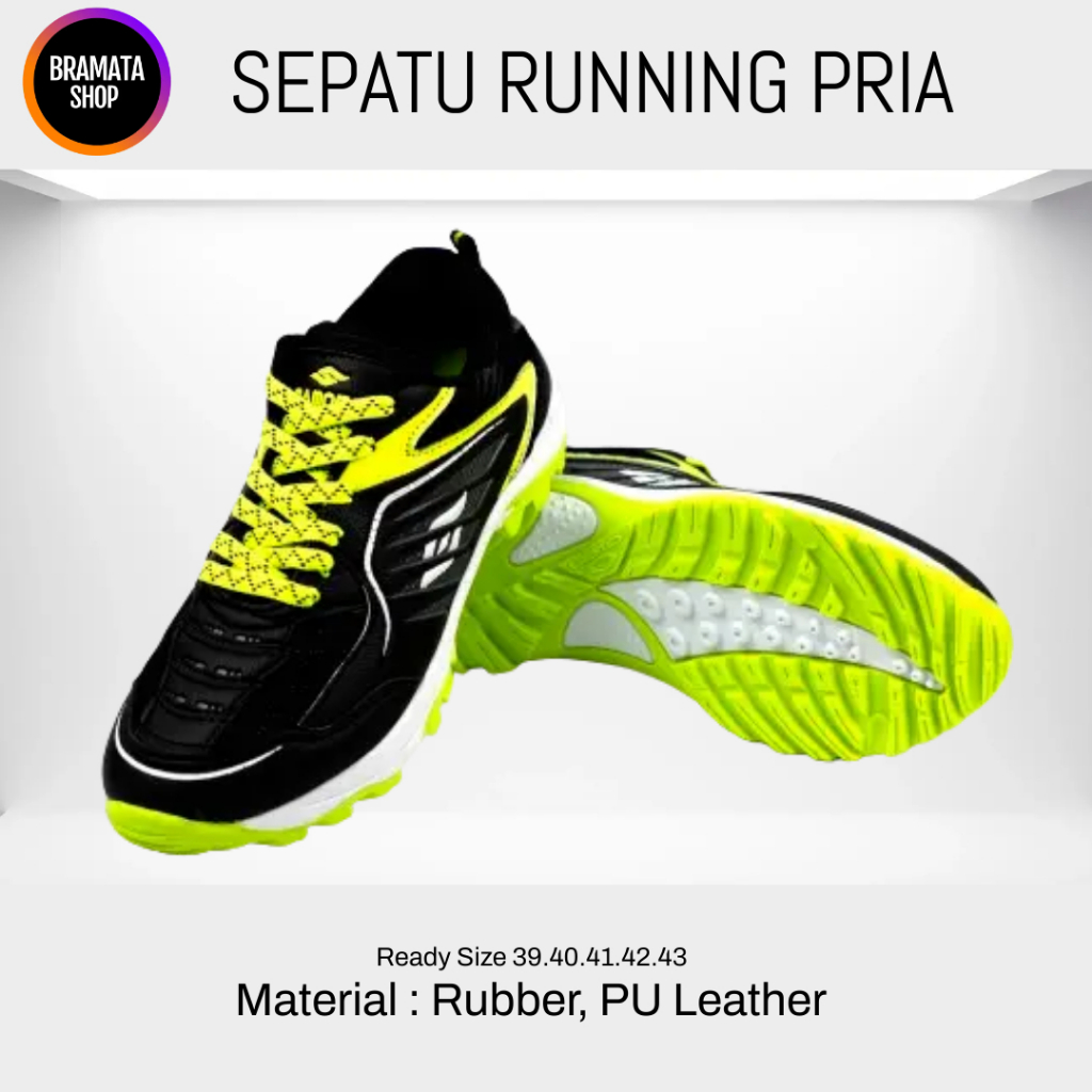 Sepatu Olahraga Pria Joging Lari Badminton Original 100%