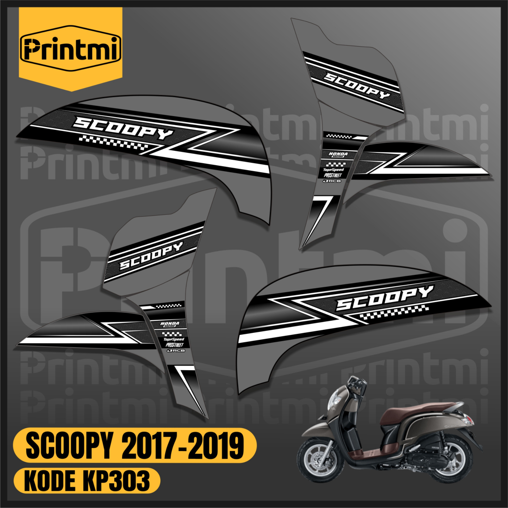 Stiker Striping Scoopy Esp 2017 2018 2019 Motor FI Variasi List Simpel Skotlet Printmi KP303