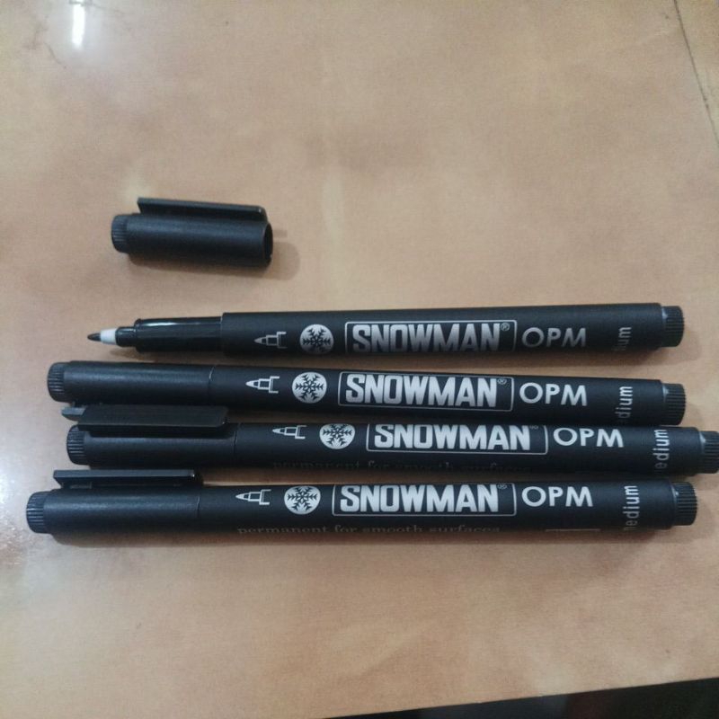 

spidol snowman opf/m. utk tulis diatas plastik,mika, warna hitam