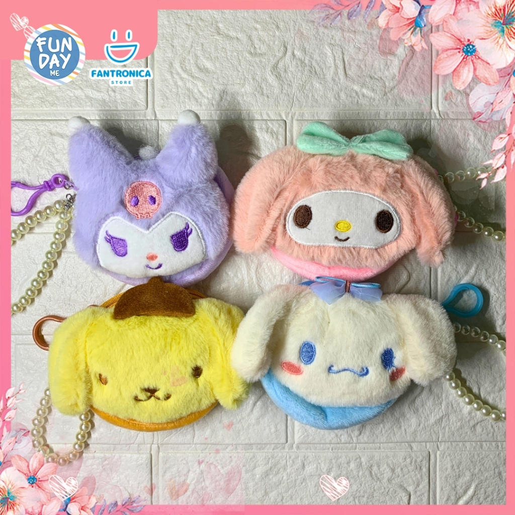 Dompet Koin Sanrio / Dompet Coin Gantungan Sanrio / Dompet Coin SIlikon Sanrio / Dompet Bulu Sanrio 