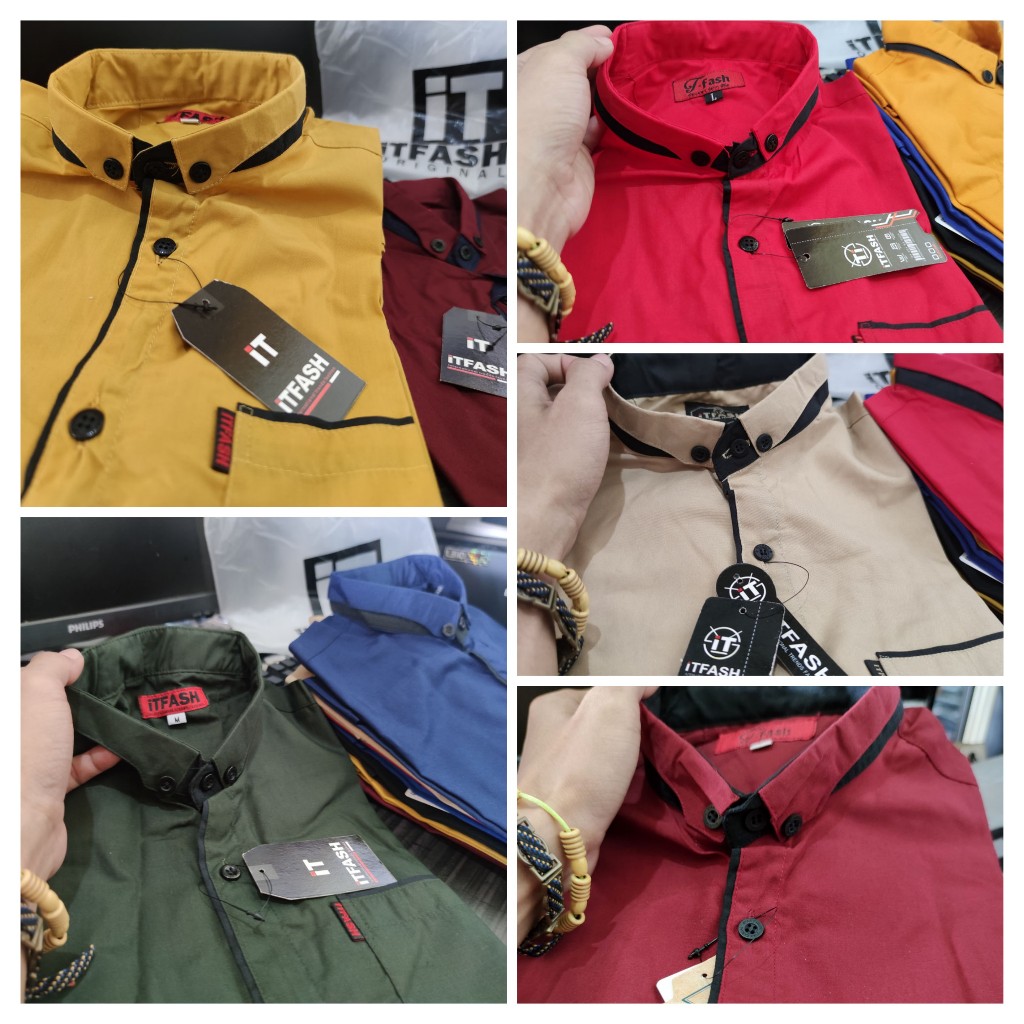 ZAFIT.ID GRUP2PLS PTXU LENGAN PENDEK M L XL 30S original iTFASH kemeja hem polos pria poltex umur re