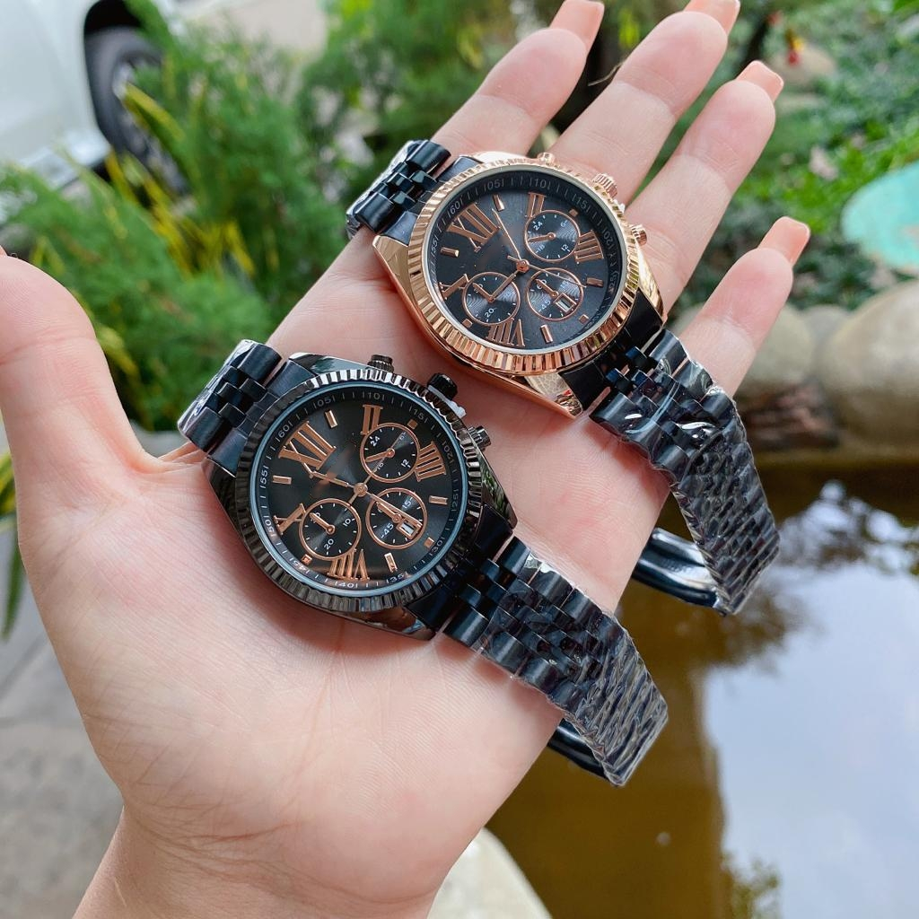 ready stock ( bisa cod ) jam tangan wanita michael kors mk 5735 lexington dual tone rantai stainless