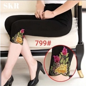 ART E36U LEGGING IMPORT WANITA MOTIF BUNGA