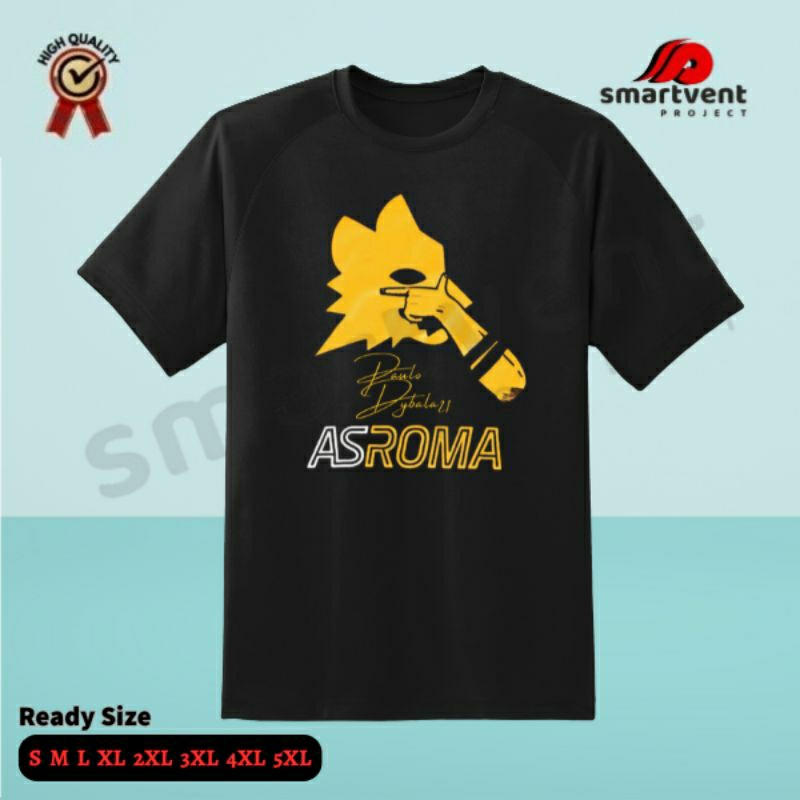 Kaos T-shirt AS ROMA Edisi Dybala Mask X Lupeto Kaos Katun Combed Kaos Distro Romanisti