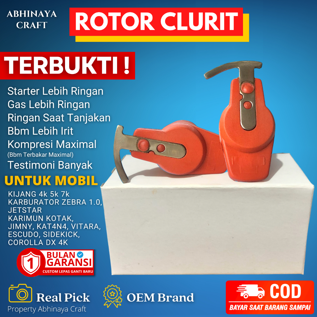 ROTOR CUSTOM SPAREPART MOBIL KIJANG PLATINA SUPER GRAND KARIMUN KOTAK