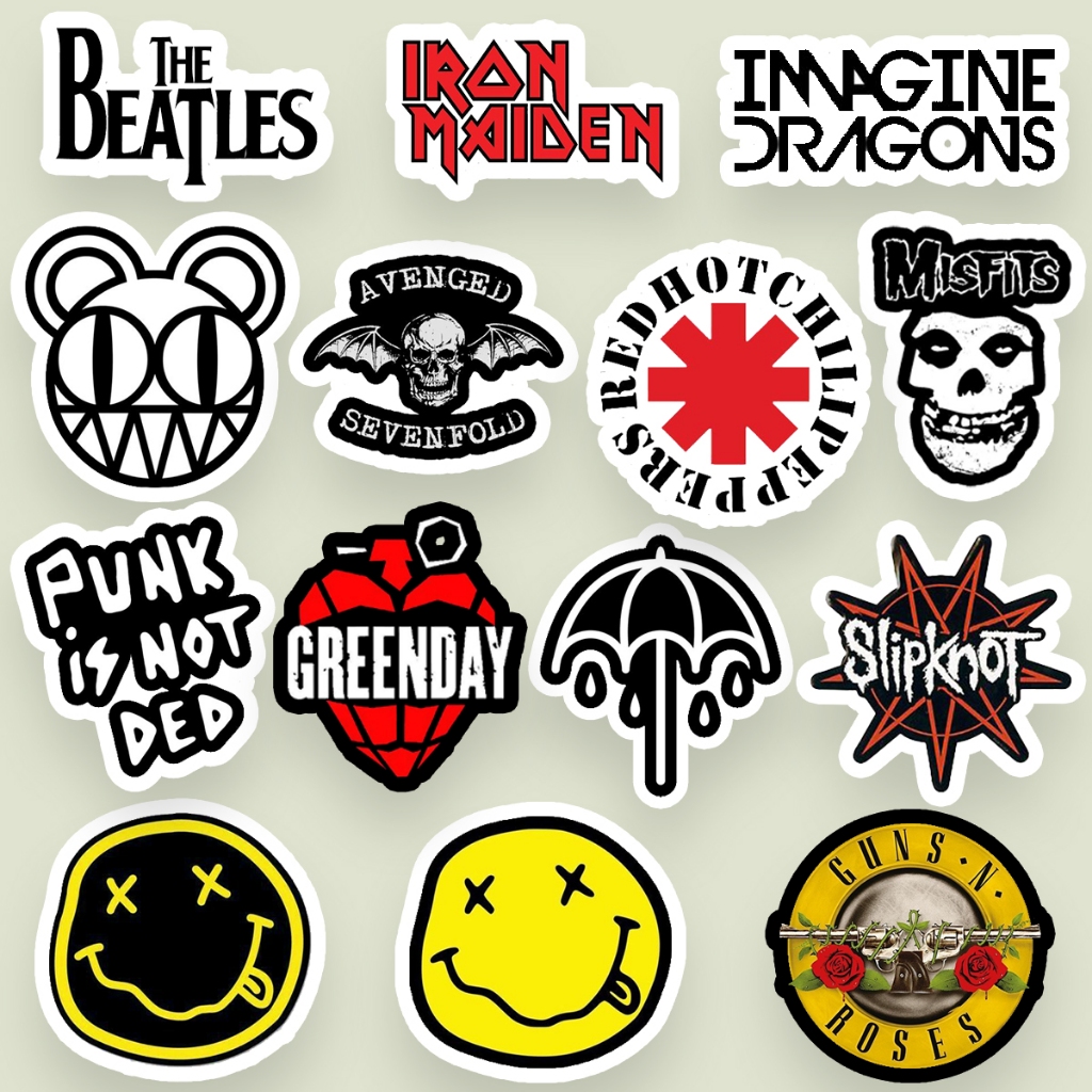 

STICKER AESTHETIC - BAND METAL LUAR NEGERI SERIES | Sticker Laptop Stiker HP Stiker Mobil