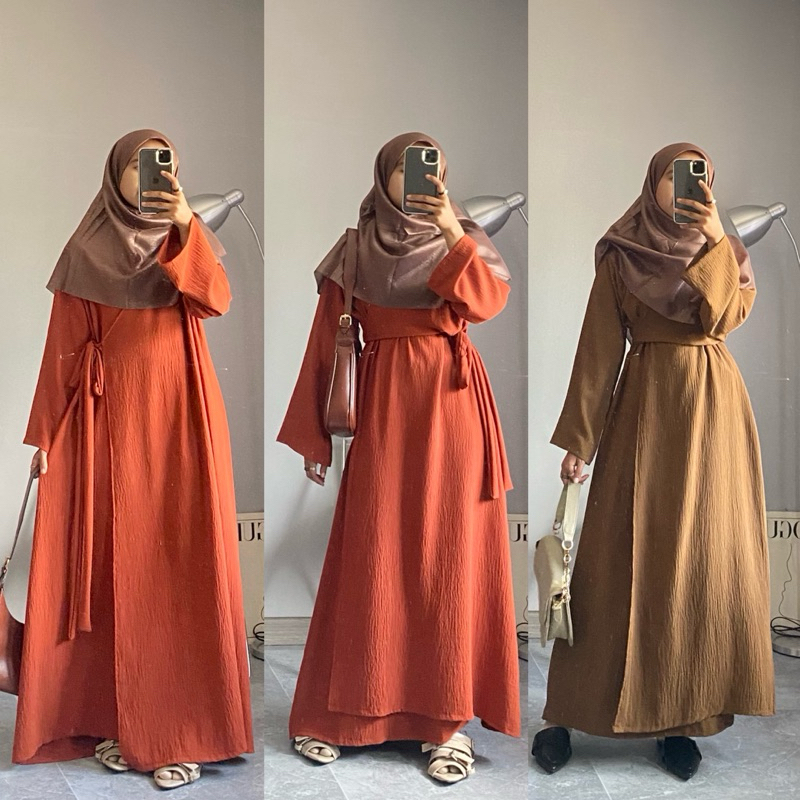 GHANIA MAXI DRESS 3 LOOK | MAXI DRESS CRINKLE