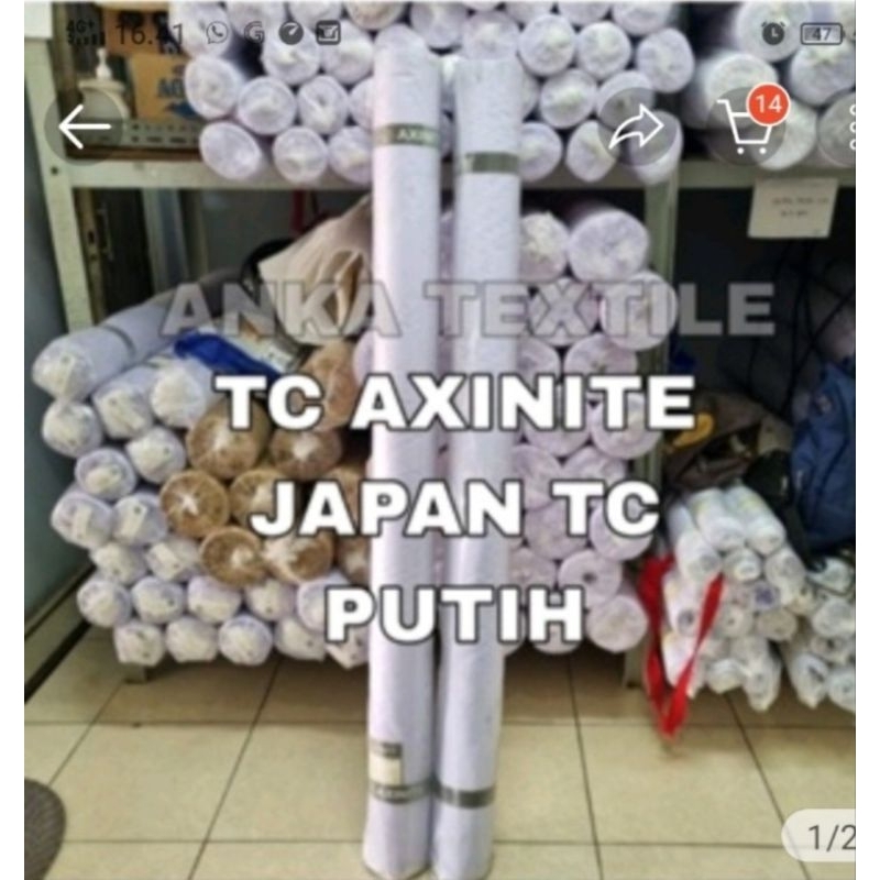 Kain TC Putih AXINITE Japan