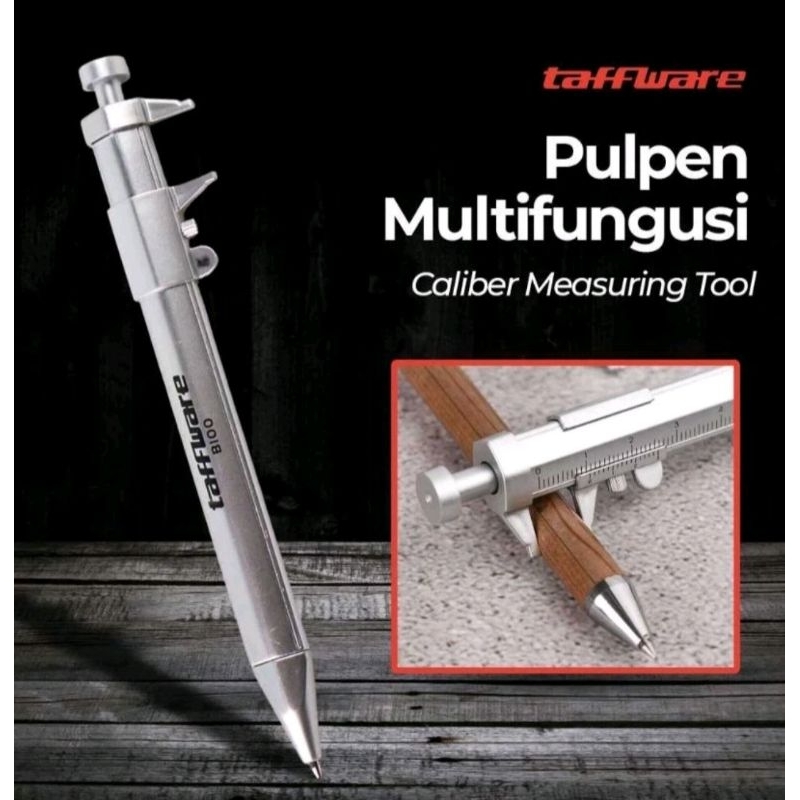 

TAFFWARE PENA MULTIFUNGSI BALLPOINT MEASURING TOOL SCALE RULE/ PULPEN UKUR/ JANGKA SORONG/ SCALE PEN