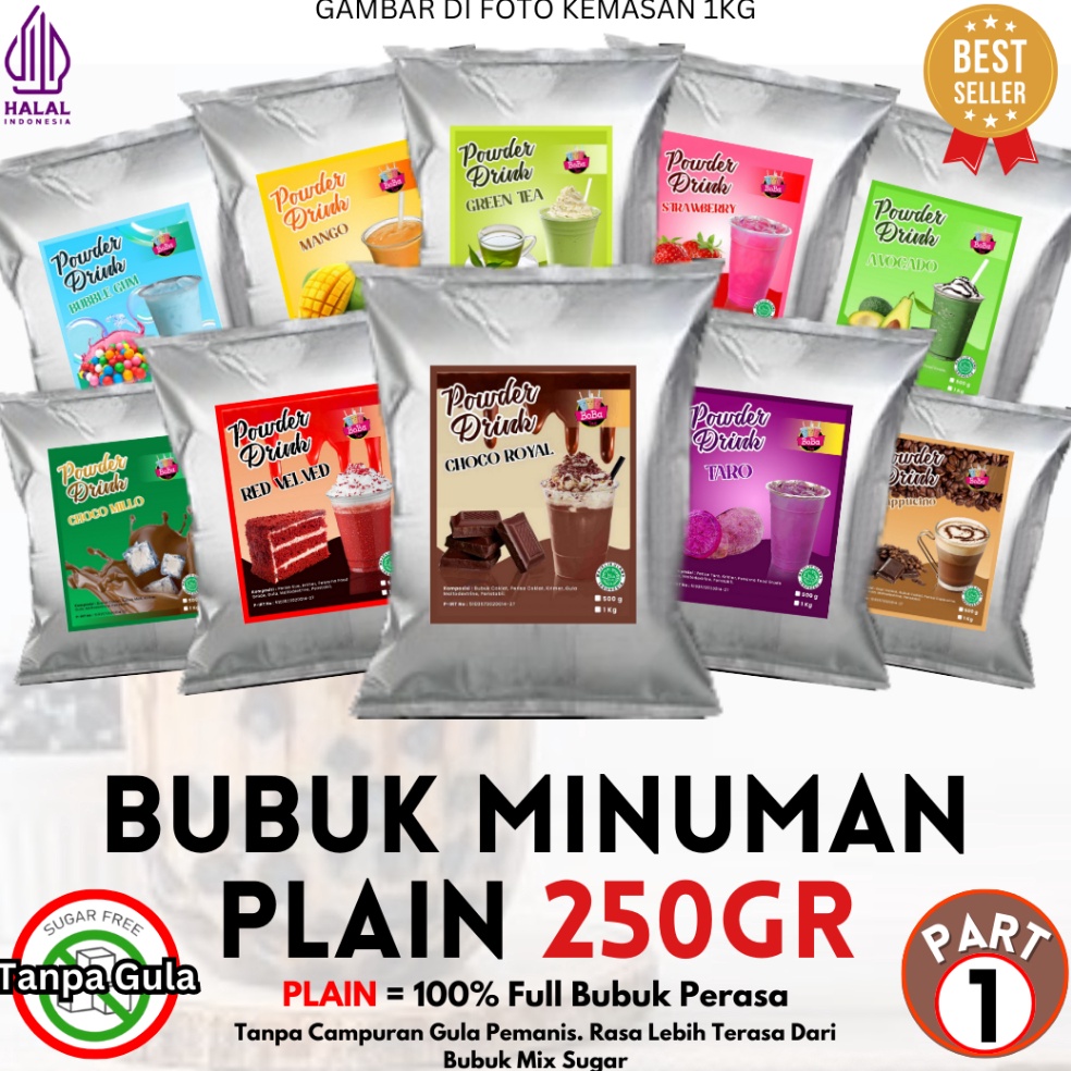 

CPG472 Terlaris Bubuk Minuman Rasa PLAIN 25gr Serbuk Minuman Kekinian