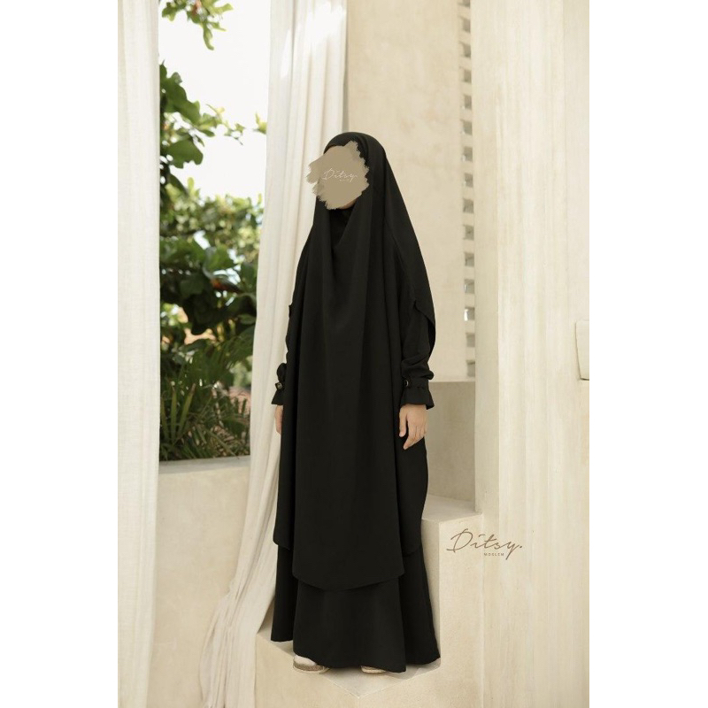 DITSY MOSLEM LITTLE LAERINA BLACK size 3(DRESS SAJA)