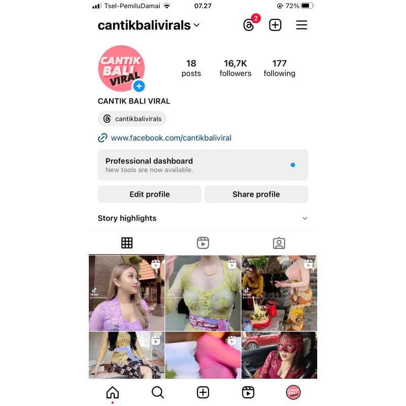 Akun instagram 16k asli organik diatas 10k dibawah 20k