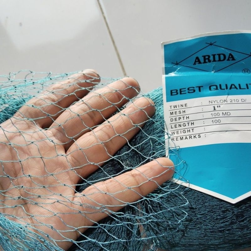 jaring bahan jala 1 INCH NILON ARIDA jaring jala jaring ikan jaring nilon jaring bahan anco