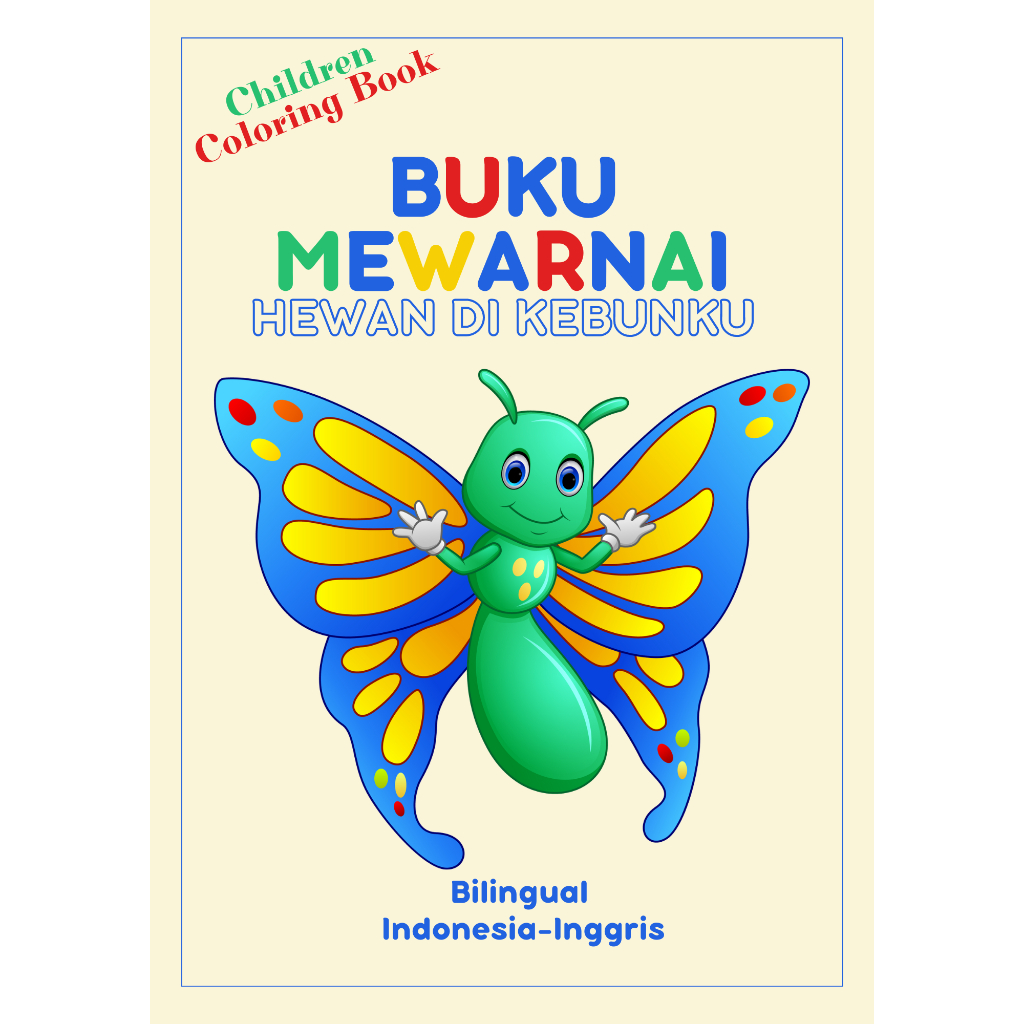 

Buku Mewarnai Anak Coloring Bilingual Indonesia Inggris Print Download Digital