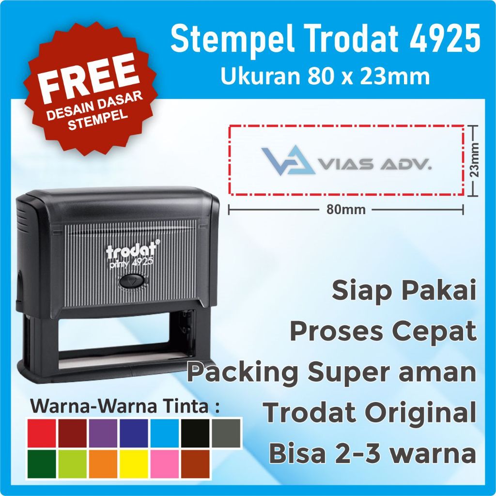 

Stempel Praktis Trodat 4925 (80x23mm) FREE DESAIN Stempel 2 warna Stempel Besar | Stempel Nama Dokter | Stempel Perawat SIP NIP | Stempel Lunas | Stempel Toko Stempel Dokter | Stempel CV | Stempel Custom | Stempel PT | Stempel Perusahaan | Stempel Olshop