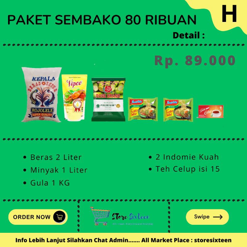 

Paket Sembako Murah 80 Ribuan H / Paket Sembako Murah By Storesixteen