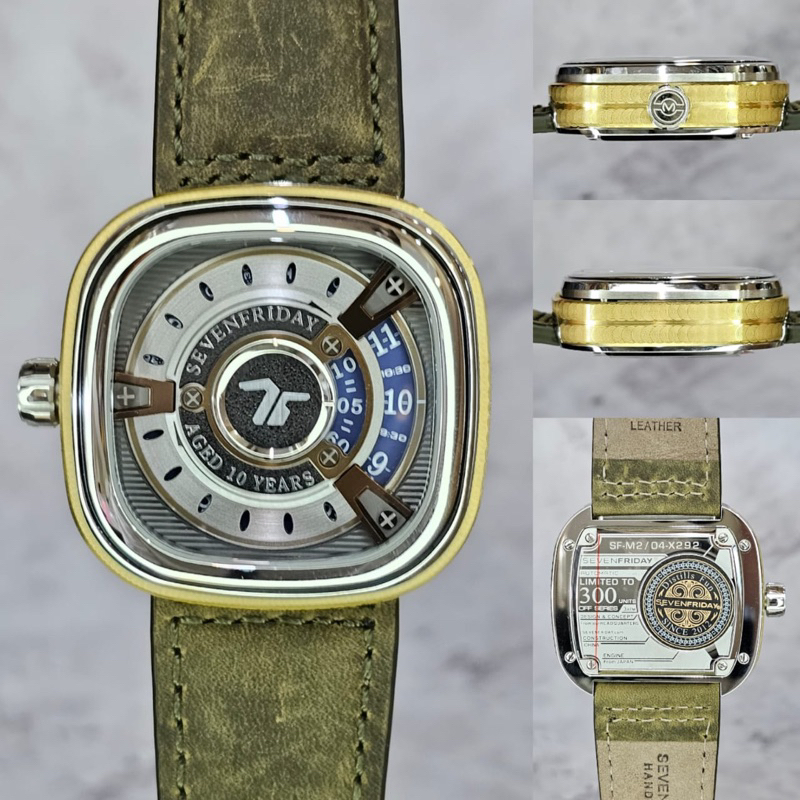 jam tangan seven friday jam mewah SF-M2/04 Leather D.47mm clone 1:1 jam tangan mewah pria