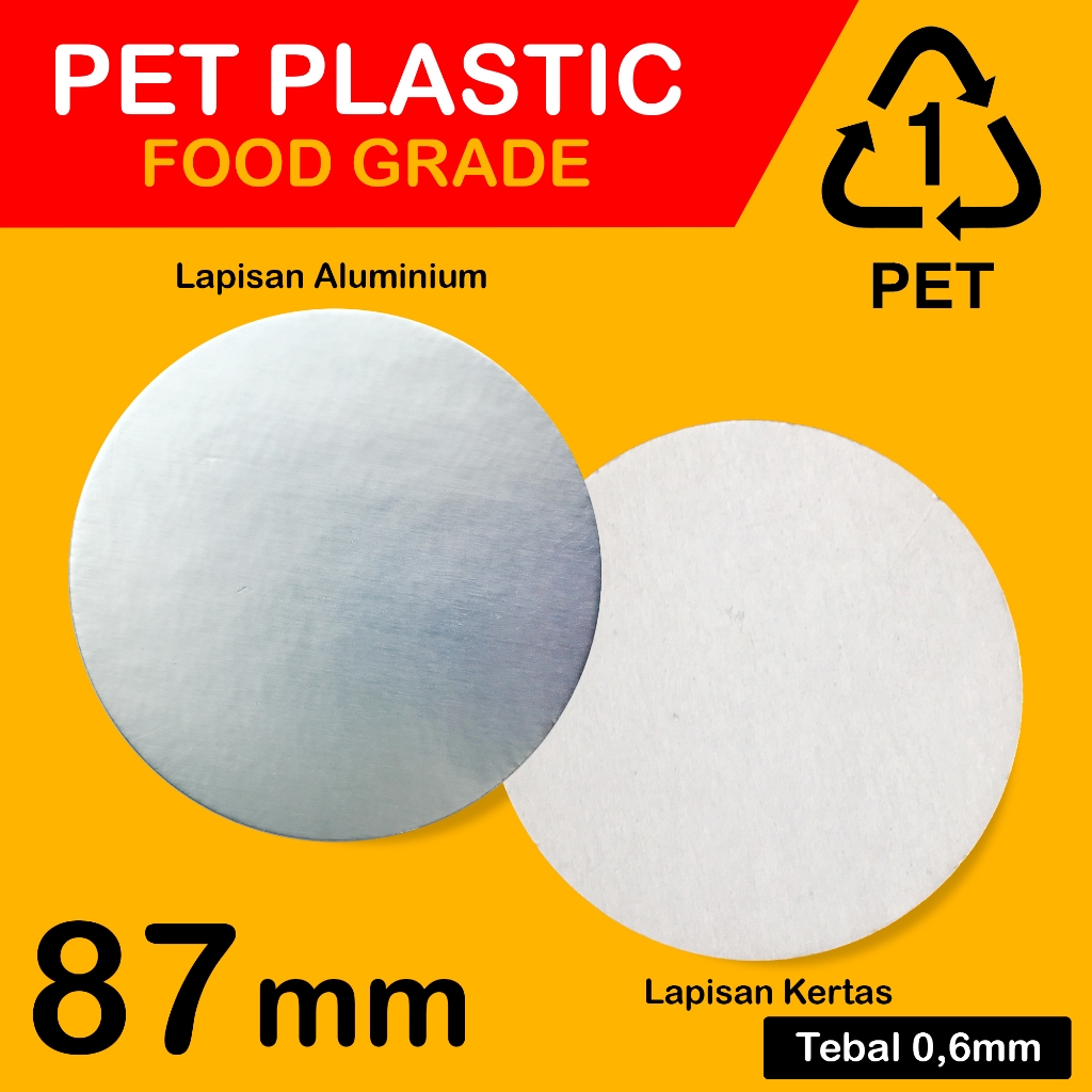 Segel Toples / Seal Aluminium Induksi PET 8,7 cm Food Grade Image 5