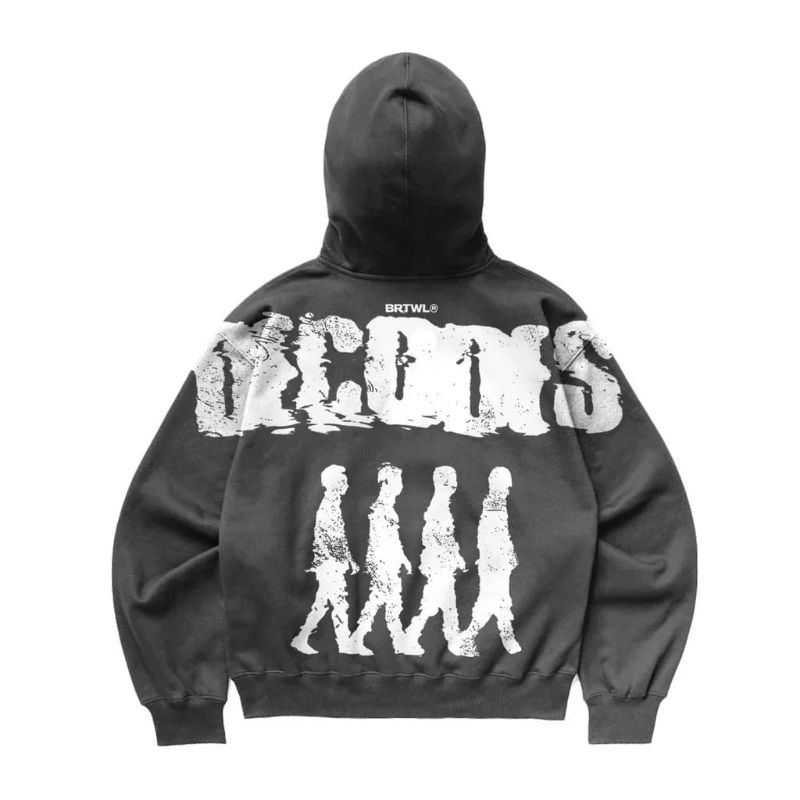 BRTWL | HOODIE BOXY OVERSIZE | DECODES DARK GRAY