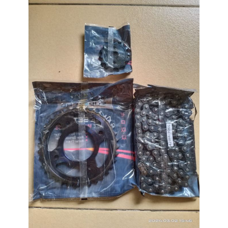 gigi tarik set/gear set supra fitnew/supra x 125 new old